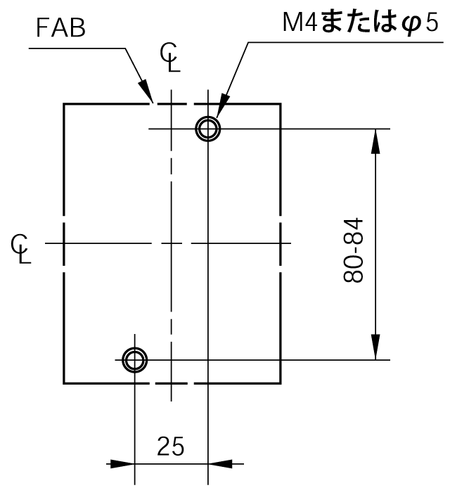 EA33M 取付穴寸法