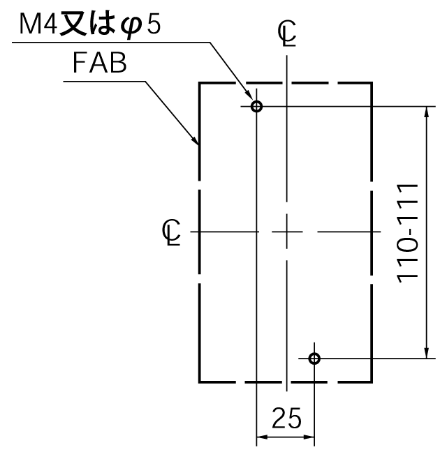 EA53B 取付穴寸法