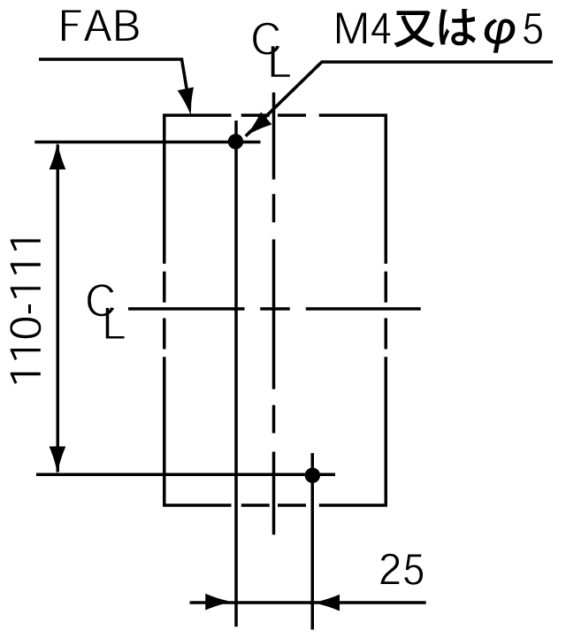 EA53BL 取付穴寸法