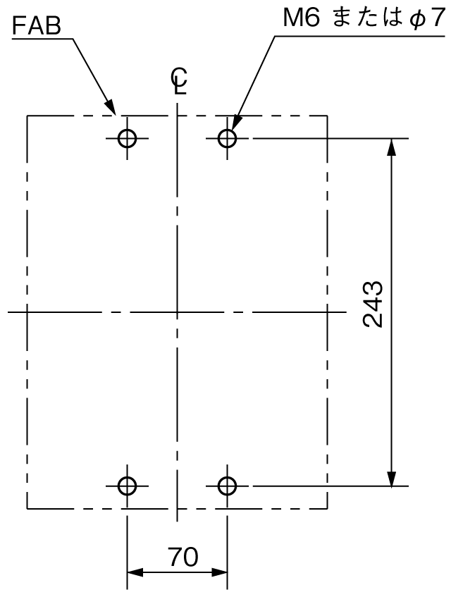 EA603C 取付穴寸法