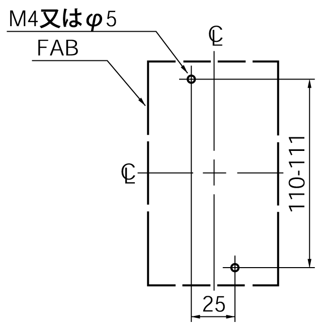 EA63B 取付穴寸法