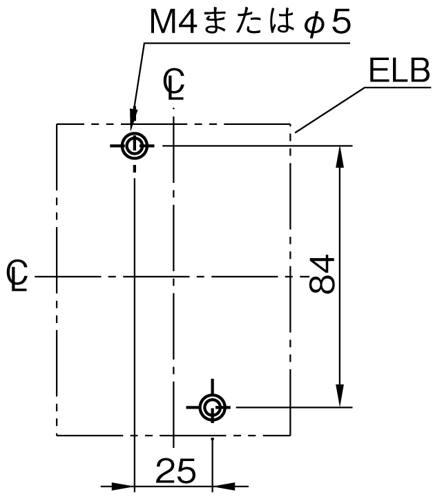 EG102C 取付穴寸法