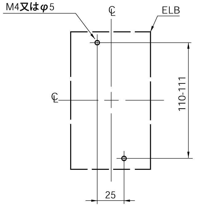 EG103NB 取付穴寸法