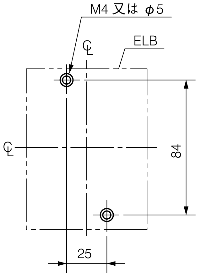 EG103NC 取付穴寸法