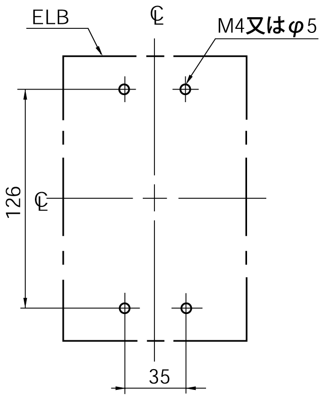 EG203B 取付穴寸法