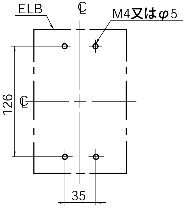 EG203NB 取付穴寸法