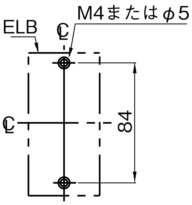 EG52AC 取付穴寸法