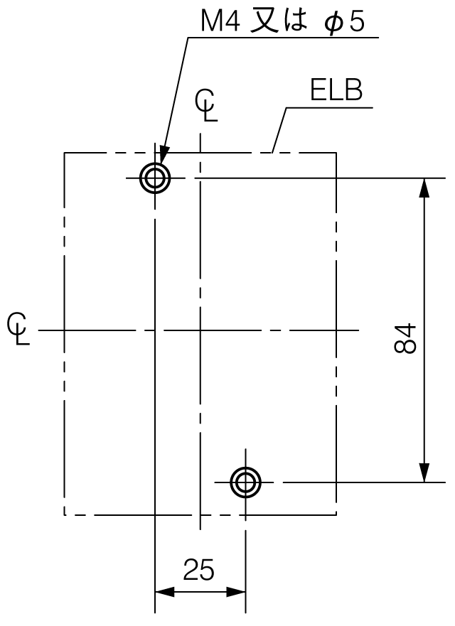 EG53NC 取付穴寸法