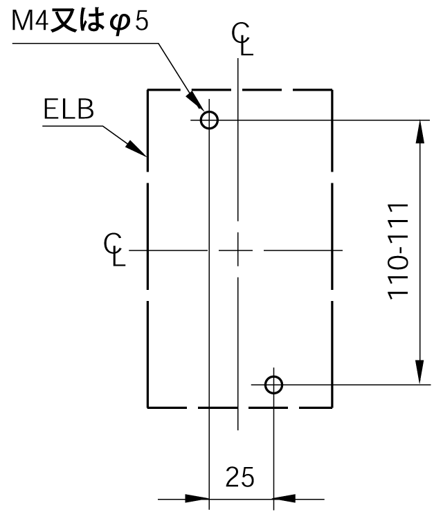 EG63BM 取付穴寸法