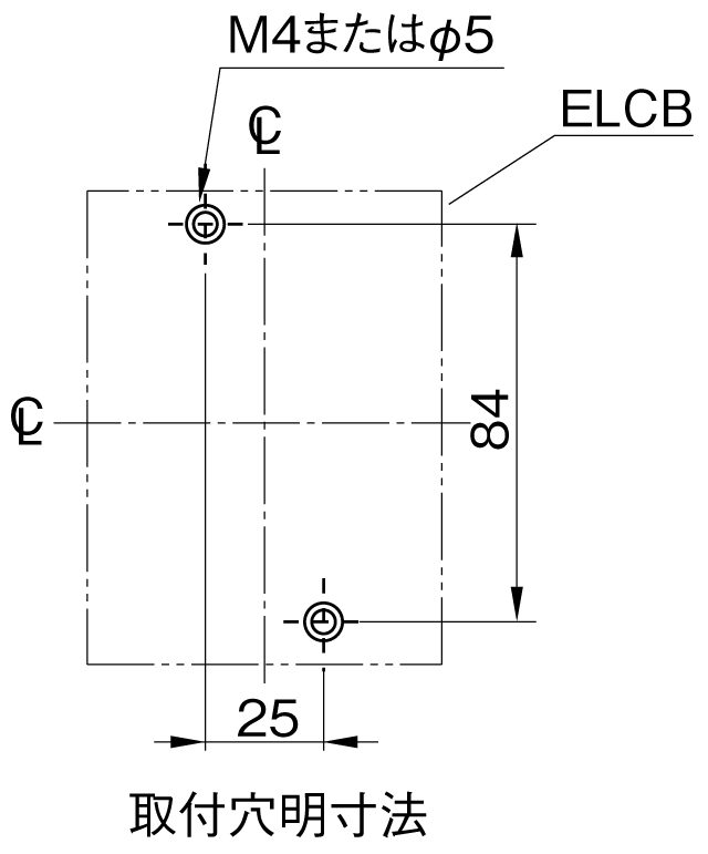 EW100AAG-3P(4B) 取付穴寸法