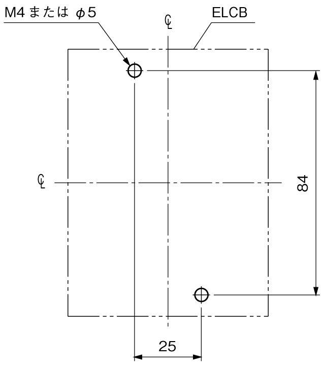 EW100EAGU-3P 取付穴寸法