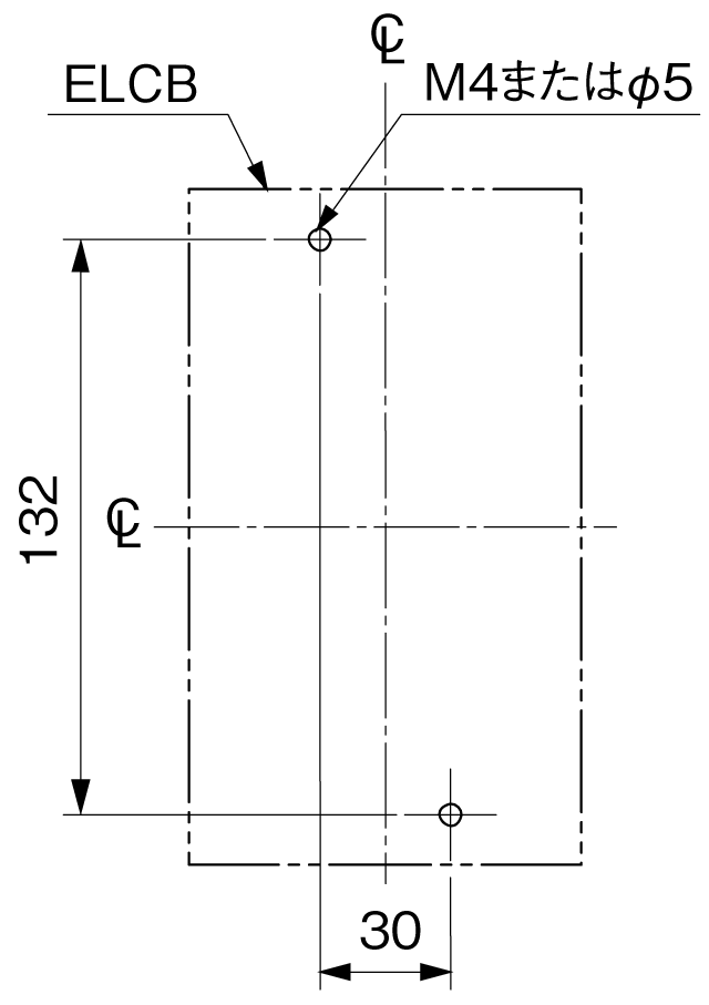 EW125HAG-3P 取付穴寸法