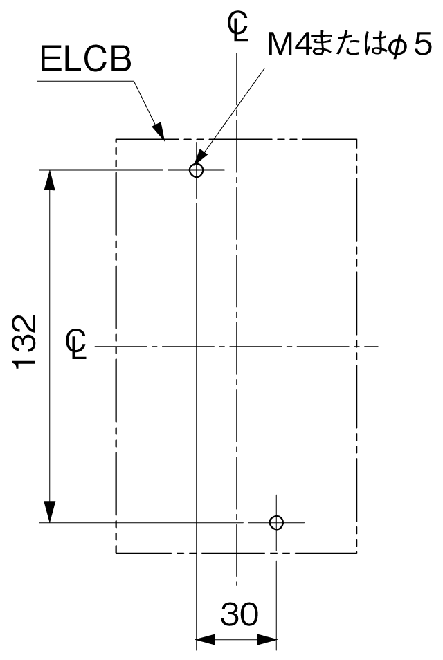 EW125JAGU-3P 取付穴寸法