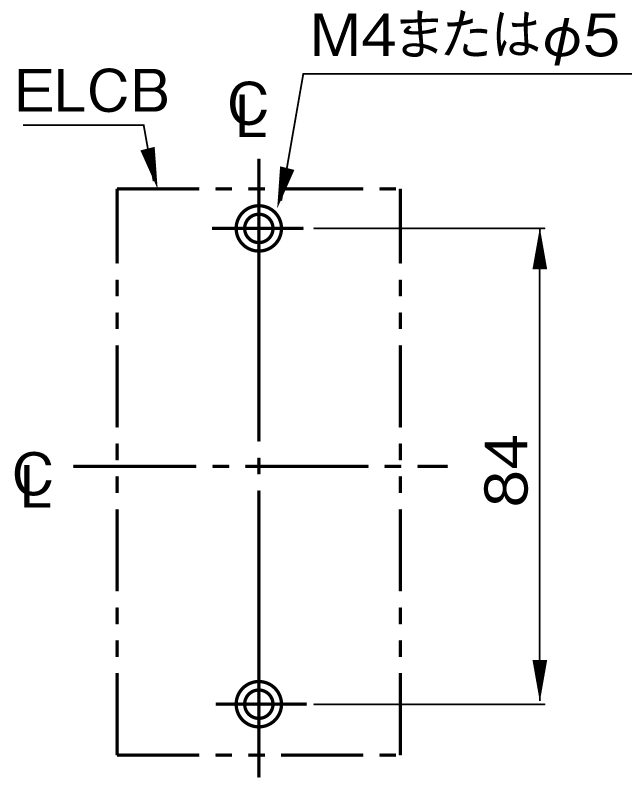 EW32AAG-2P 取付穴寸法