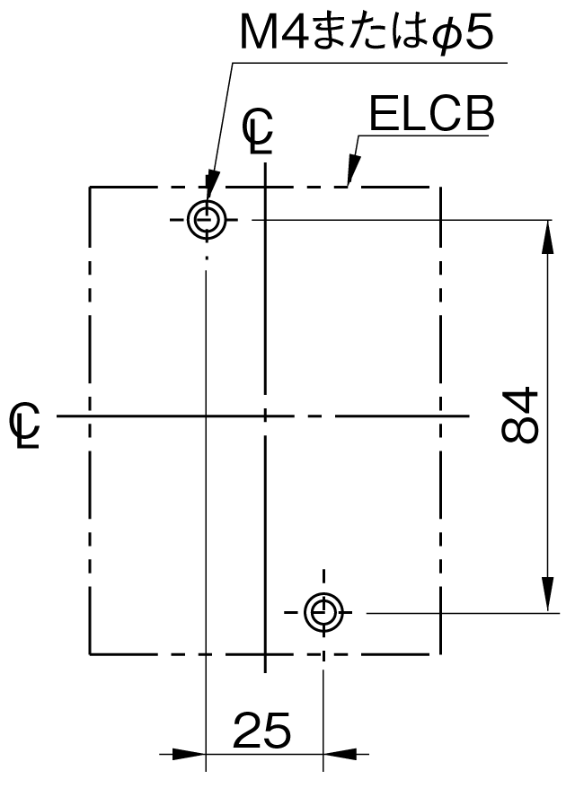 EW32AAG-3P(4B) 取付穴寸法