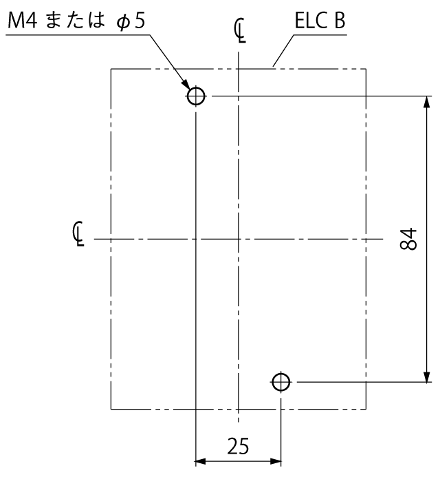 EW50RAGU-3P 取付穴寸法