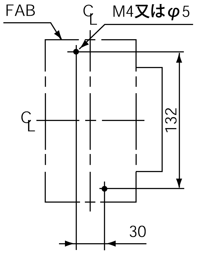 SA103BL 取付穴寸法