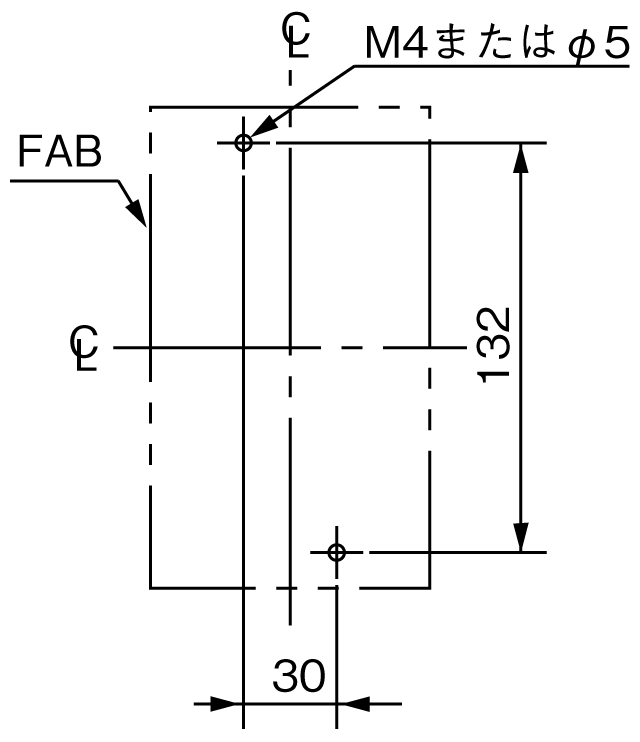 SA103C 取付穴寸法