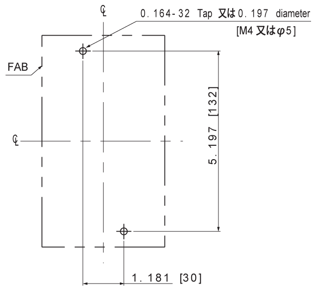 SA103RAUL 取付穴寸法