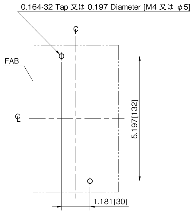 SA103RCUL 取付穴寸法