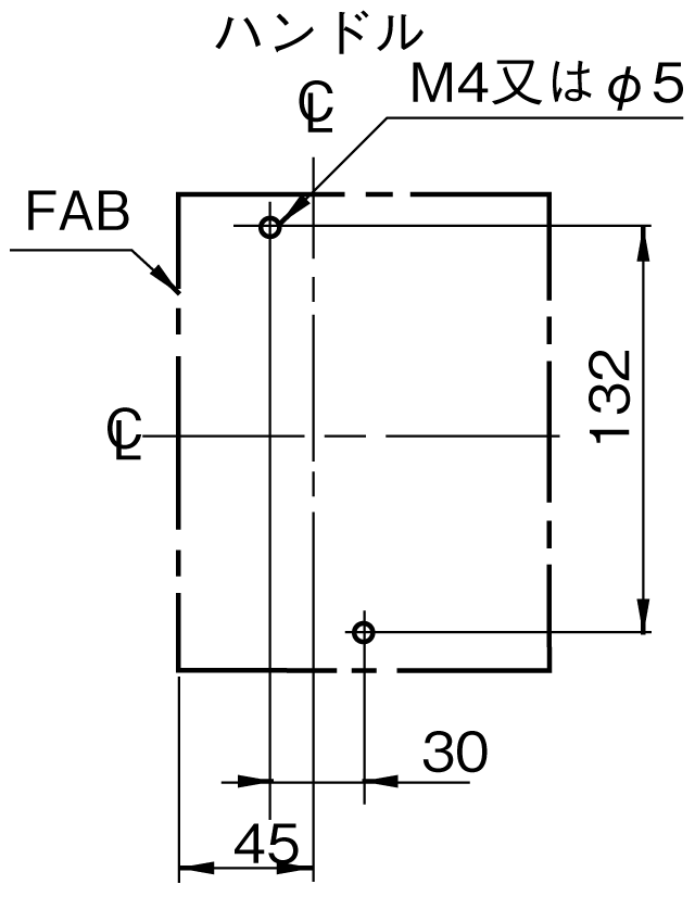 SA104R 取付穴寸法