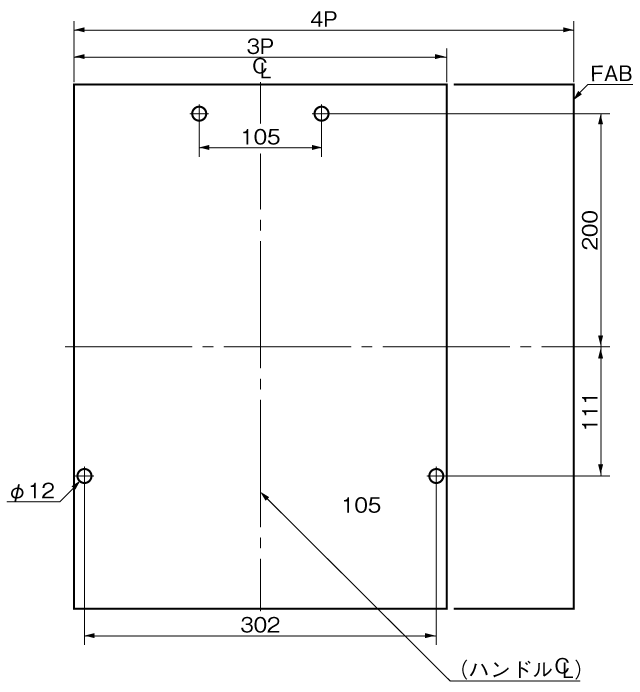 SA2003E 取付穴寸法