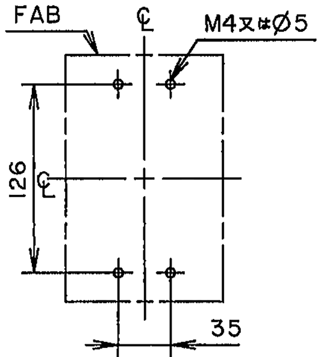 SA203B 取付穴寸法