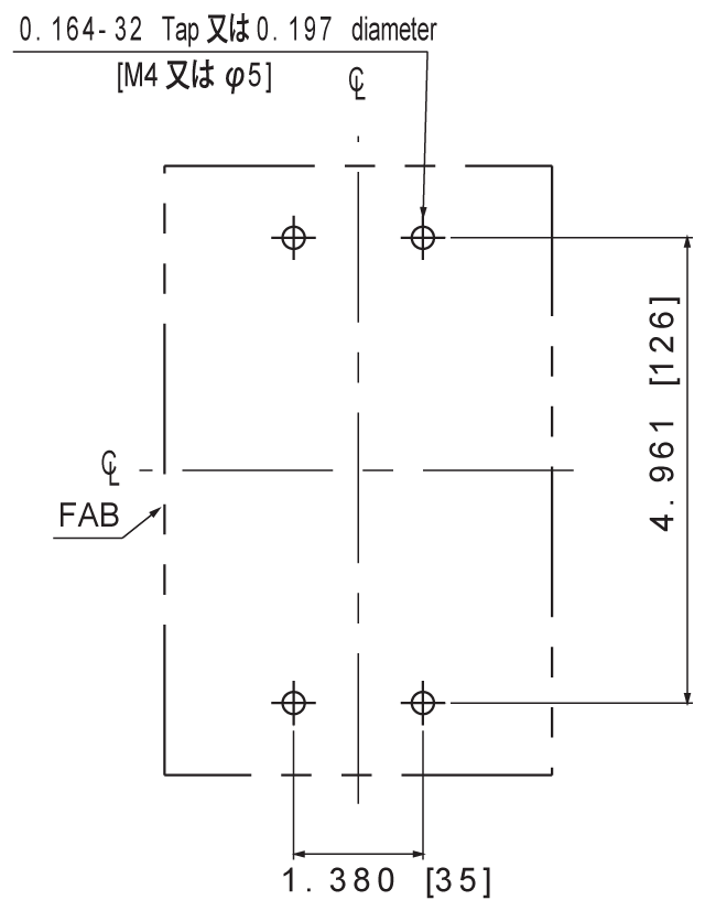 SA203RAUL 取付穴寸法