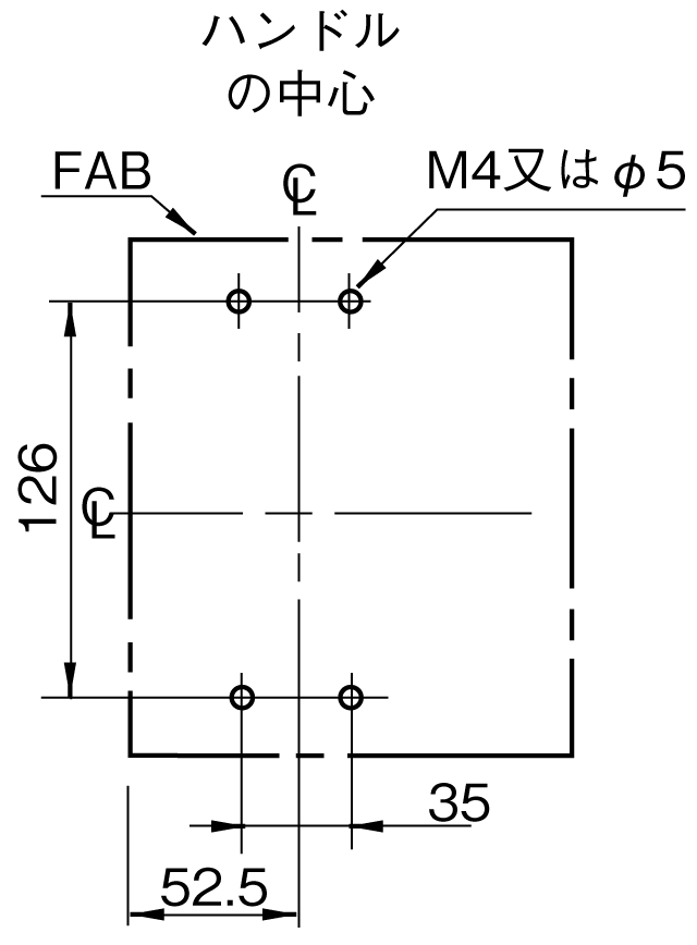 SA204R 取付穴寸法