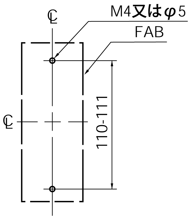 SA32B 取付穴寸法