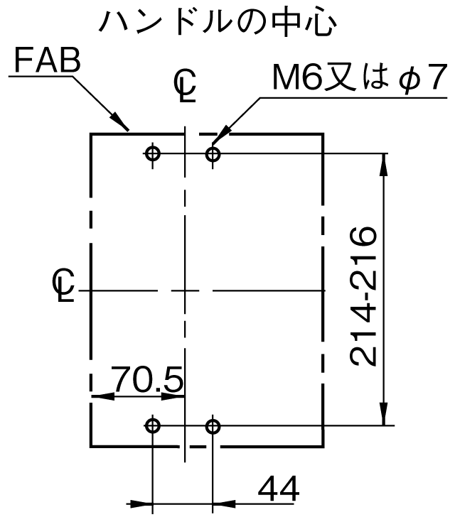 SA404HA 取付穴寸法