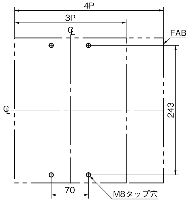 SA603E 取付穴寸法