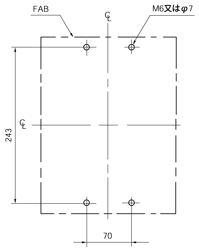 SA603RT 取付穴寸法