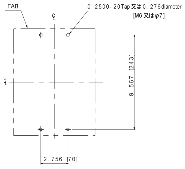 SA603RUL 取付穴寸法