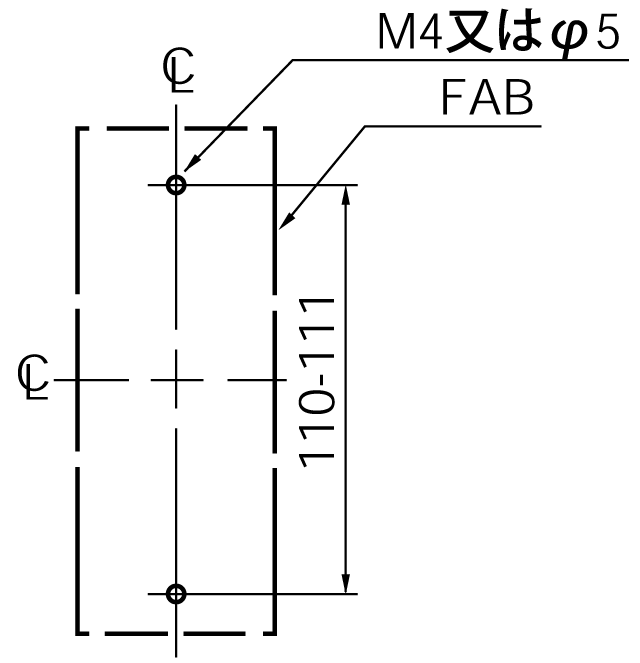 SA62B 取付穴寸法