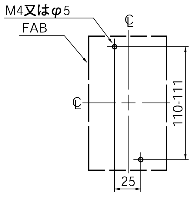 SA63B 取付穴寸法