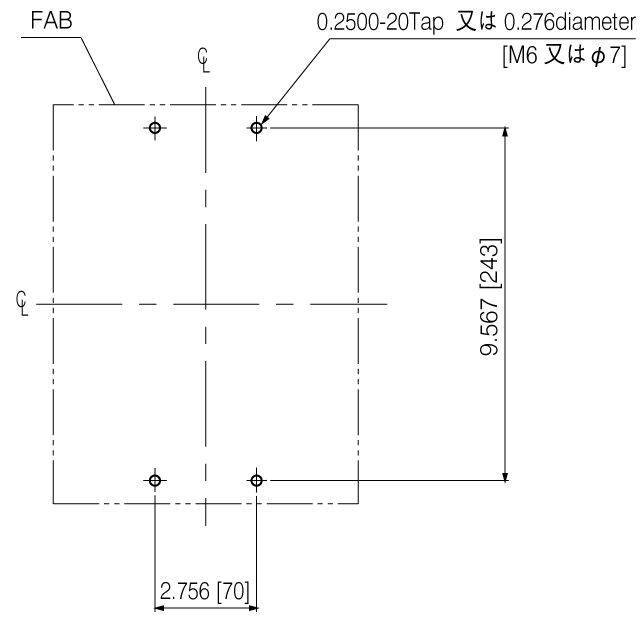 SA803RCUL 取付穴寸法