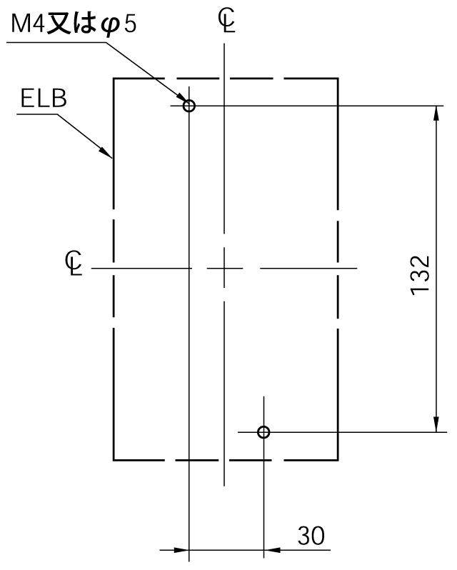 SG103BA 取付穴寸法