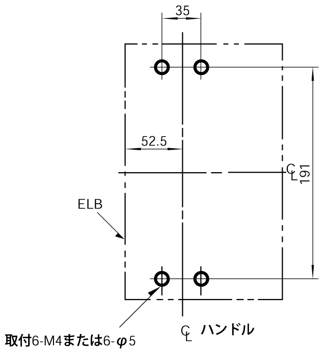 SG104HD 取付穴寸法