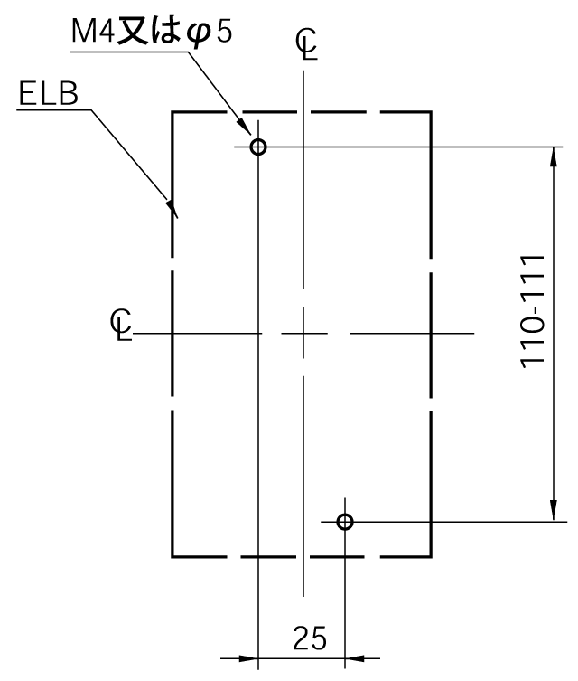 SG63B 取付穴寸法