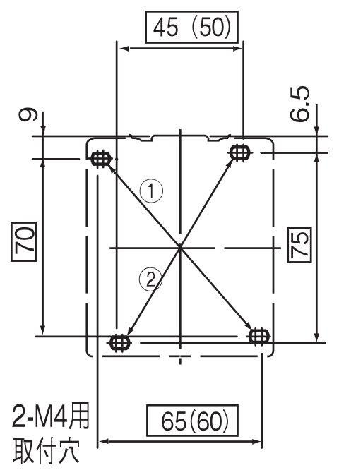取付寸法図 SC-N1 4P