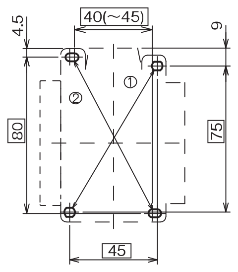 取付寸法図 SC50X 4P