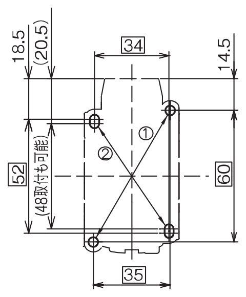 取付寸法図 SCH4X 4P