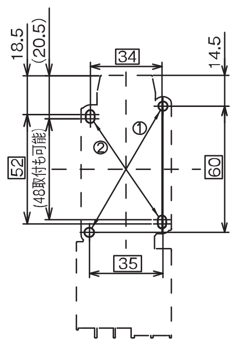 取付寸法図 SW12X 1P