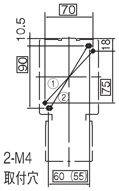 取付寸法図 SW-N3 4P