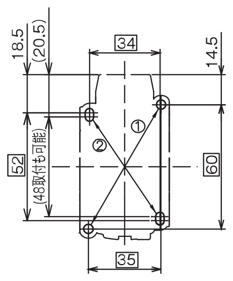 取付寸法図 SC18X 1P