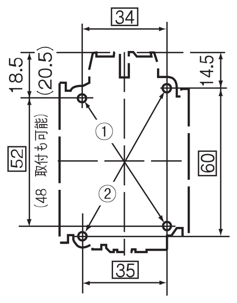 取付寸法図 SC-4-0 1P