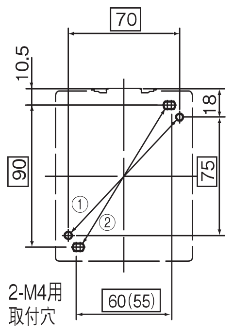 取付寸法図 SC-N3 4P