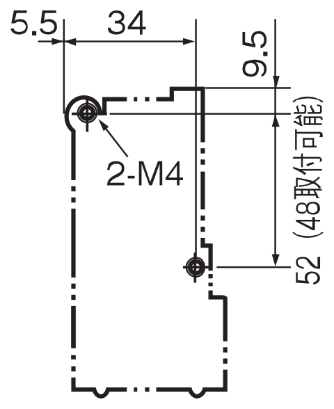 取付寸法図 SRCb3931-0 CN 1P