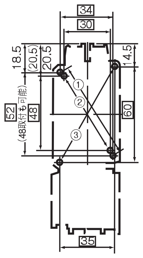 取付寸法図 SW-0 1P